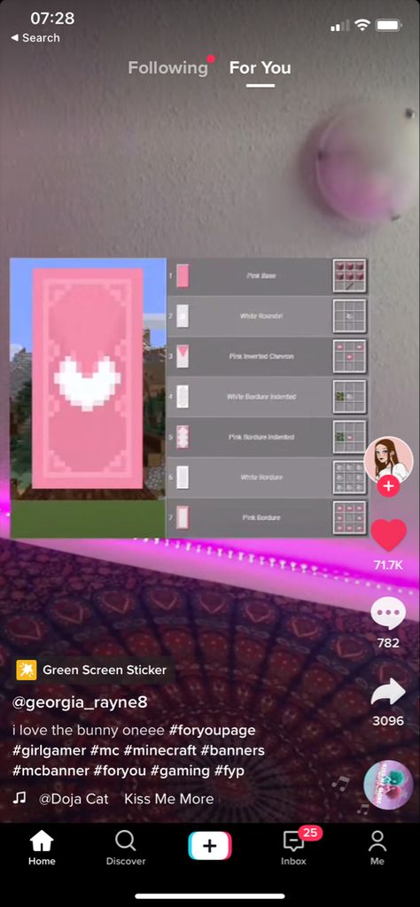 Cat Banner Minecraft, Hello Kitty Banner, Kitty Banner, Mc Banner, Cat Banner, Cute App, Minecraft Stuff, Doja Cat, Gamer Girl