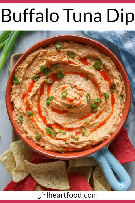 Tuna Buffalo Dip, Buffalo Tuna, Tuna Dip, Buffalo Dip, Comfort Dinner, Creamy Dip, Quick Breakfast Recipes, Heart Food, Casual Weekend