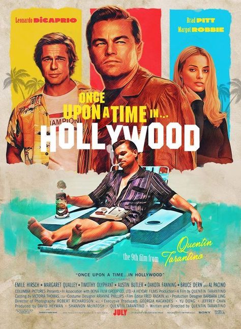 Once Upon a Time in Hollywood Old Movie Posters Classic Hollywood, Old Hollywood Movies Posters, Once Upon Time In Hollywood, Deco Cinema, Quentin Tarantino Movies, 9 Film, Hollywood Poster, Poster Graphics, Film Vintage