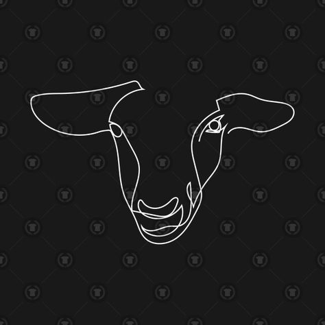 Sheep Line Drawing, Sheep Line Art, Lamb Line Art, Sheep Outline, Black Sheep Tattoo, Peter Pan Tattoo, Sheep Logo, Sheep Tattoo, Sheep Face