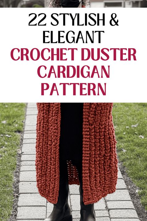 Long Crochet Duster Pattern: Detailed Instructions Crochet Maxi Cardigan Pattern, Free Crochet Coat Patterns, Crochet Duster Sweater Pattern Free, Crochet Long Vest Pattern Free Easy, Crochet Long Coat Pattern Free, Crochet House Coat, Plus Size Crochet Cardigan Patterns Free, Crochet Long Hooded Cardigan Pattern Free, Crochet Winter Coat