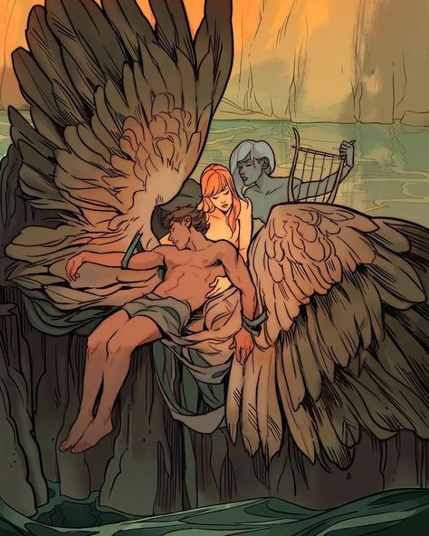 Gabriel Picolo on Instagram: “Icarus flew too close to the sun 🔥 #icarusandthesun #art #comics Always wanted to redraw “the lament of icarus” by James Draper, which is…” Gabriel Picolo, Greek Mythology Art, Mythology Art, Comic Book Artists, Pretty Art, Drawing Inspiration, Aesthetic Art, Art Inspo, Art Reference