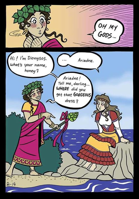 Dionysus And Ariadne Fanart, Dionysus Fanart, Dionysus And Ariadne, Minoan Culture, Ancient Egypt Aesthetic, Dionysus God, Greek Goddess Art, Greek Mythology Humor, Achilles And Patroclus