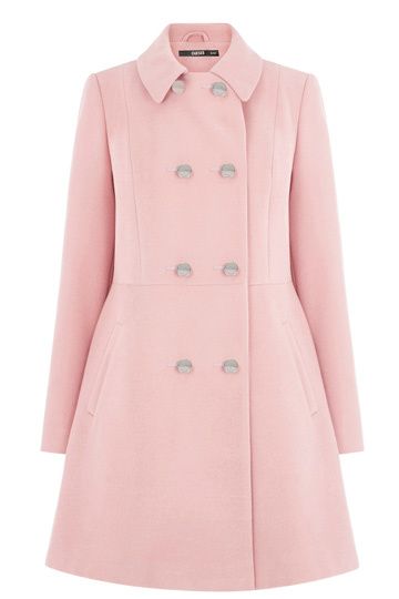 Oasis DB Princess Coat Mode Rose, Princess Coat, Cozy Coats, Pink Coat, Long Sleeves Coats, Double Breasted Coat, Fashion Design Clothes, Pink Pink, Women's Coats & Jackets