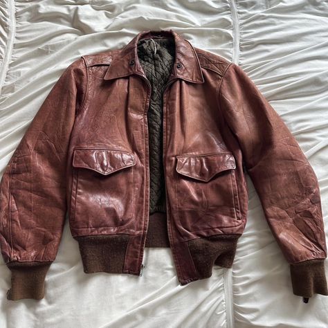 Vintage red leather jacket // belonged to a family... - Depop Fitted Vintage Leather Outerwear, Fitted Vintage Brown Retro Leather Jacket, Vintage Red Leather Jacket, Red Vintage Leather Jacket, Retro Vintage Brown Leather Jacket, Red Leather Coat, Vintage Red Leather Outerwear, Vintage Leather Jacket, Jacket Vintage