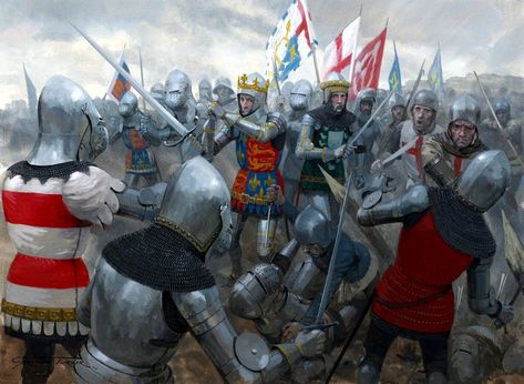 Battle of Agincourt 1415 Agincourt Battle, English Longbowman, French Nobility, Graham Turner, Battle Of Agincourt, Medieval Battle, Medieval Warfare, Historical Warriors, Medieval Knights