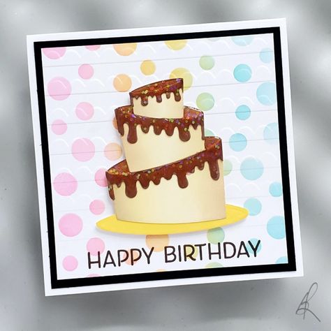 Spellbinders Topsy Turvy Cake Cards, Tipsy Cake, Ice Cream Cone Cards, Birthday Cake Cards, 20th Birthday Cake, Vicky Papaioannou, Cricut Birthday Cards, Topsy Turvy Cake, Paper Birthday Cards