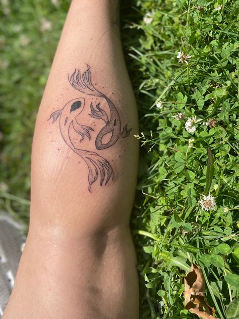 Koi Fish Meaning, Yin Yang Tattoo, Yang Tattoo, Fish Tattoo, Yin And Yang, Tattoo Inspo, Koi Fish, Yin Yang, Second Skin