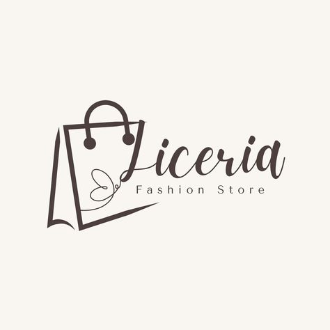 Fashion Design Logo Ideas Creative, Fashion Store Logo, Line Art Fashion, Brown Minimalist, Boutique Logo Design, Salon Logo Design, House Logo Design, Store Logo, Logo Design Inspiration Branding