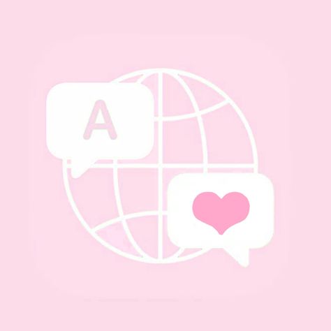 Translate App Icon, App Widgets, Ipad Icons, Heart App, App Logos, Kawaii App, App Store Icon, Cute Headers For Twitter, App Background