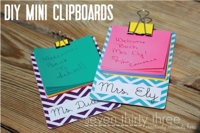 Someday Crafts: DIY Clipboards Diy Mini Clipboard, Mini Clipboards, Clipboard Ideas, Diy Clipboard, Clip Boards, Reading Strategy, Duct Tape Crafts, Back To School Organization, Diy School