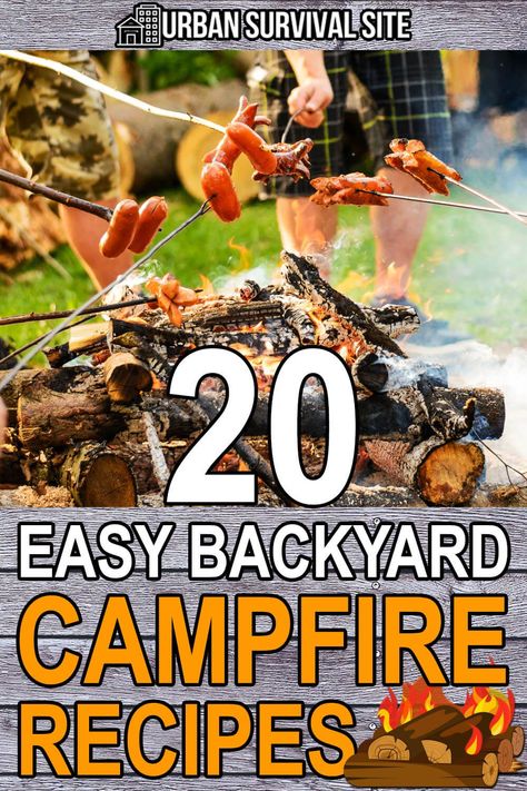 Campfire Potatoes, Campfire Pizza, Backyard Campfire, How To Cook Hamburgers, Campfire Recipes, Campfire Desserts, Cooking Over Fire, Fire Pit Cooking, Easy Backyard