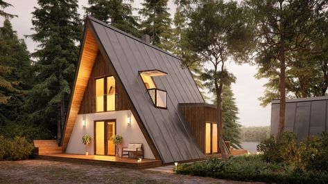 Best Prefab A-Frame House Kits — Prefab Review A Frame House Kits, Cabin On Stilts, House Kits, A Frame Cabins, Prefab Cabins, Cabin Kits, Backyard Sheds, European Home Decor, Frame House