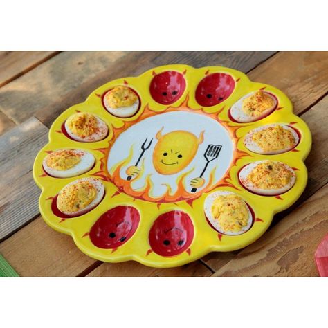 Perfect Deviled Eggs, Pottery Idea, Ceramics Painting, Egg Platter, Painted Peacock, Crafting Room, Deviled Egg Platter, Painting Pottery, Picnic Recipes