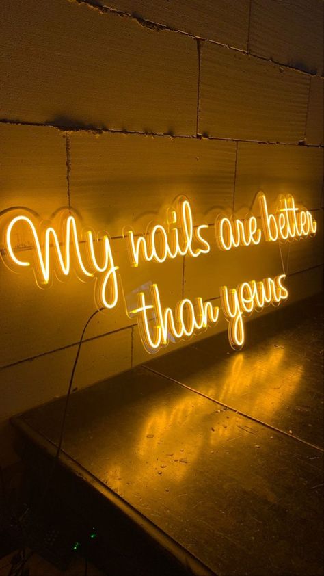 Neon Signs For Salons, Nail Asthetic Pics Wallpaper, Led Light Quotes, Nail Asthetic Pics, Fondos Nails, Selfie Point, Ideas Decoracion Salon, Ig Nails, 3d Lighting