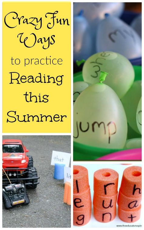 Super fun ways to practice sight words, word families, and learn to read this spring and summer! Outdoor Reading Activities, Summer School Reading Activities, Summer Literacy Activities, Summer Reading Activities, Reading Games, Alphabet Activities Preschool, Summer Learning, Kindergarten First Day, Kids Learning Activities