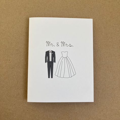 Wedding Card Crafts Mr & Mrs Wedding Cards Handmade, Wedding Cards Painted, Wedding Card Handmade Ideas, Wedding Diy Cards, Wedding Congratulations Card Diy, Wedding Gift Card Design, Wedding Card Homemade, Wedding Card Painting, Wedding Shower Cards Handmade Diy