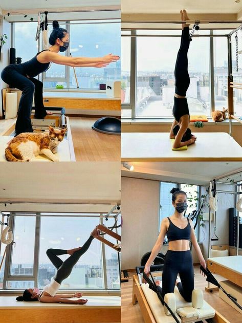 Cadillac Pilates, Pilates Room, Aesthetic Pilates, Pilates Core, Outfit Fitness, Pilates Poses, Christmas Flatlay, Pink Pilates, Celebrity Workout