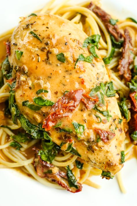 This Dairy Free Tuscan Chicken is on the table in 30 minutes and it's a family favorite recipe! So easy and so good! Gluten Dairy Free Chicken Recipes, Non Dairy Chicken Pasta Recipes, Chicken Recipes Non Dairy, Lactose Free Chicken Recipes, Chicken Pasta No Dairy, Tuscan Chicken Non Dairy, Creamy Tuscan Chicken Dairy Free, Gluten And Dairy Free Italian Recipes, Dairy Free Chicken Bake