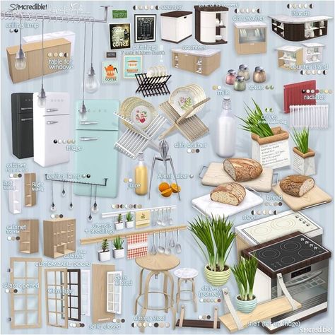 Keep Life Simple Kitchen decor 🍞 - The Sims 4 Build / Buy - CurseForge Sims 4 Base Game Kitchens, Furniture Cc Sims 4 Kitchen, Sims 4 Decor Kitchen, Sims 4 Alpha Kitchen, The Sims 4 Kitchen Clutter, Sims 4 Eco Cc, Kitchen Clutter Sims 4, Sims 4 Kitchen Set Cc, Curse Forge Sims 4