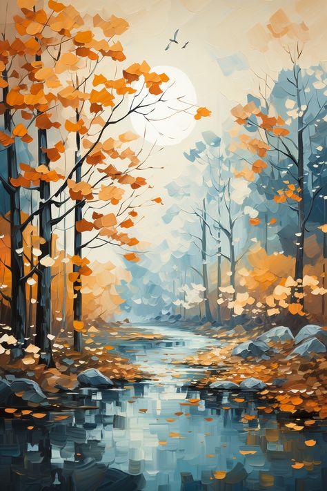 Landscapes Abstract Oil Painting Style autumn forest Acrylic Inspiration, Landscapes Abstract, Landscape Digital, Abstract Oil Painting, Learn Art, Painting Landscape, Abstract Landscape Painting, Autumn Forest, Wallpapers Backgrounds