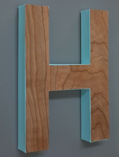 DIY Wood Veneer Monogram Letter by Teal & Lime Photo Gallery Wall, Fake Wood, Wood Planer, Big Letter, Wood Monogram, Wood Letter, Diy Letters, Letter Monogram, Wood Filler