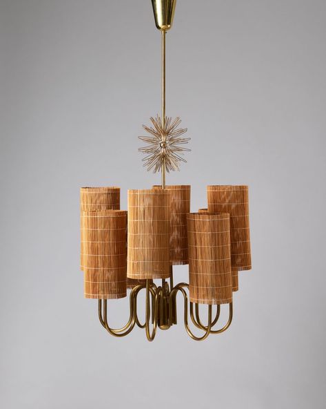 Ceiling lamp designed by Paavo Tynell for Taito Oy, — Modernity Unique Background, Ceiling Lamp Design, Paavo Tynell, Brass Ceiling Lamp, Shadow Effect, Traditional Windows, Brass Ceiling, Bamboo Pendant Light, Finnish Design