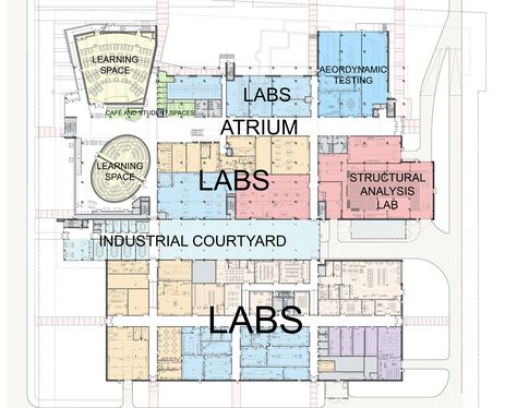 Gallery of University of Windsor CEI / B+H - 10 Laboratory Floor Plan, Robotics Lab, Labs Plan, Faculty Of Engineering, Windsor Canada, Space Lab, Structural Analysis, Learning Spaces, Science Education