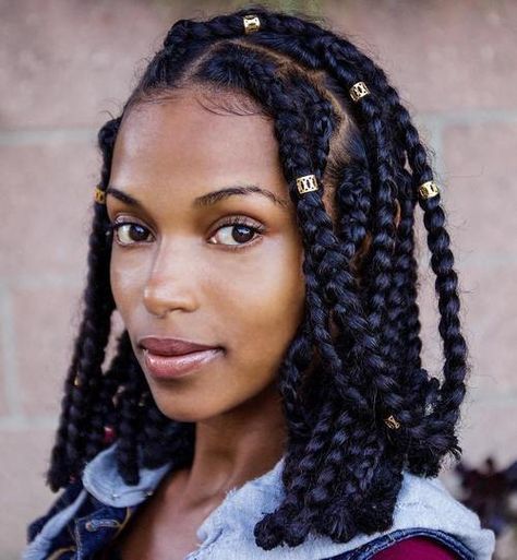 medium length thick box braids                                                                                                                                                      More Thick Box Braids, Jumbo Box Braids Styles, Box Braids Pictures, Medium Box Braids, Big Box Braids, Blonde Box Braids, Short Box Braids, Jumbo Box Braids, Long Box Braids