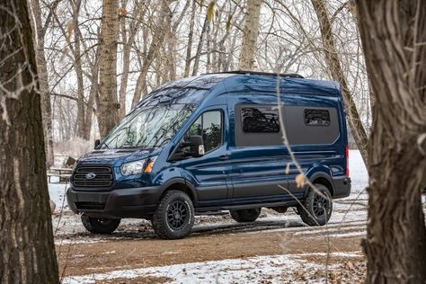 2019 Ford Transit T350 Long High Roof #6967 – Rundle Long – Wilderness Vans Long Floor Plan, Bike Storage In Van, Ford Transit Custom Camper, Ford Transit Camper Conversion, Lifted Van, Ford Transit Campervan, Big Van, Camper Interior Design, Ford Transit Camper