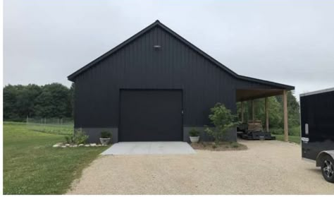 White And Black Metal Building, Black Pole Building, Charcoal Gray Metal Building, Black Metal Shop Building, Black Metal Garage, Black Metal Shop, Black Pole Barns, Black Metal Barn, Black Metal Building