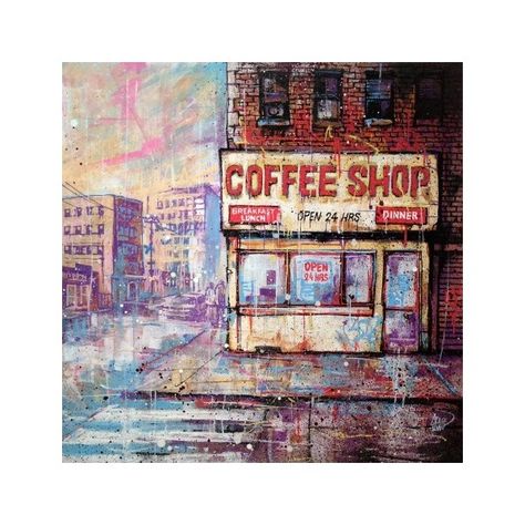 Wall Art Coffee Shop, Art Coffee Shop, Coffee Shop Wall, Street Art Style, Urban Home Decor, Wall Art Coffee, Wall Street Art, Urban Wall, Urban Wall Art