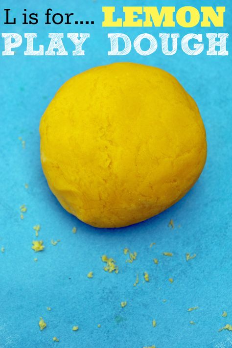 Lemon Playdough Recipe with lemon extract and lemon zest. L Craft, Letter L Crafts, L Is For Lion, Play Dough Recipe, Summer Preschool Activities, Lemon Crafts, Lion Craft, Kids Sensory Play, Summer Preschool