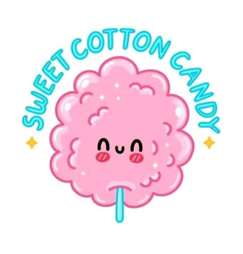 Cotton Candy Logo, Candy Vector, Background Sweet, Slime Ideas, Candy Logo, Vegetable Illustration, Baby Candy, Sticker Logo, Cute Alpaca