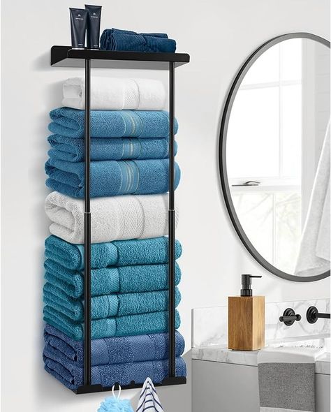 Amazon.com: Hommtina Bathroom Towel Storage Black Towel Holder Bathroom Decor Aesthetic Towel Racks for Bathroom Bath Towel Storage for Rolled Towels Organizer : Home & Kitchen Black Towel Holder, Bathroom Decor Aesthetic, Towel Racks For Bathroom, Rolled Towels, Metal Towel Racks, Black Towel Bar, Wall Towel Racks, Bath Towel Storage, Bathroom Towel Storage