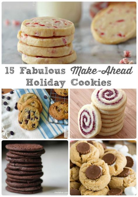 Freezable Cookies, Christmas Cookie Dough, Holiday Baking Recipes, Dessert Aux Fruits, Cookies Easy, Holiday Cookie Recipes, Xmas Cookies, Cookies Recipes, Deilig Mat