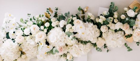 Garland Artificial Flower Garland Making, How To Make A Garland With Flowers, Diy Floral Garland Tutorials, Diy Flower Garland Backdrops, How To Make Flower Garland, Diy Flower Garland Wedding, Diy Floral Garland, Faux Flower Garland, Diy Flower Garland