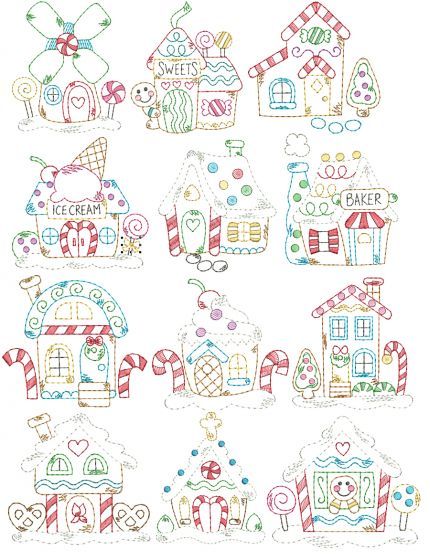 Vintage Style Embroidery, Machine Embroidery Christmas, Designs By Juju, Embroidery Store, Gingerbread Village, Christmas Doodles, Embroidery Sampler, Christmas Embroidery Designs, Embroidery Christmas