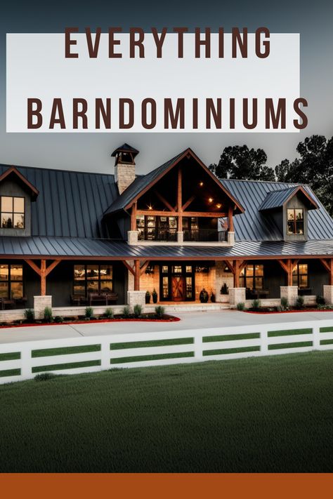 Barndominiums have been gaining in popularity.  The open concept of the structures offer several options.    Learn the pros and cons, costs, and find plans in this post.  Enjoy! Open Concept Barndominium Floor Plans, Barndominium Interior Open Floor, Inside Barndominium, Luxury Barndominium, Pole Barn Homes Interior, Barndo House, Barndominium Houses, Barndominium House, Barn Houses