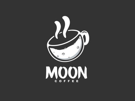 Moon Coffee Logo Combination by Garagephic Studio Moon Coffee Logo, Logo Combination, Moon Cafe Logo, Combination Logo Design, Combination Logo, Moon Logo Ideas, Logo Lune, Moon Cafe, Logo Design Coffee