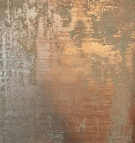 Glass Bead Gel over Copper Metallic Paint, both products by Golden Paintworks | This is a closeup of a gorgeous textured and shimmery wall decorative paint finish by artist and muralist Jess Kollar of Jess Artistic Designs | Copper Surface Finish Faux Finishes For Walls, Faux Painting Walls, Metallic Paint Walls, Wall Painting Techniques, Distressed Walls, Texture Inspiration, Faux Painting, Texture Paint, Paint Effects