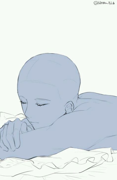 Head Resting On Hand Pose Drawing, Body Reference Drawing, 캐릭터 드로잉, Drawing Templates, Eyes Closed, Poses References, Dessin Adorable, Anime Drawings Tutorials, Art Poses