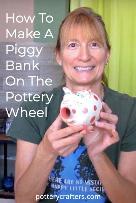 Pottery Piggy Bank Ideas, Beginner Pottery Wheel, Beginner Pottery Wheel Projects, Pottery Wheel Projects, Pottery Piggy Bank, Wheel Pottery, Pottery Idea, Saving Coins, Clay Extruder