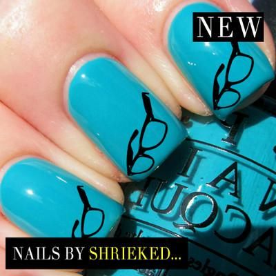 Retro Glasses Nail Decal--so cute! Anchor With Flowers, New York Silhouette, American Flag Nails, Silhouette Nails, 4th Nails, Statue Liberty, Character Nails, Flag Nails, Usa Nails