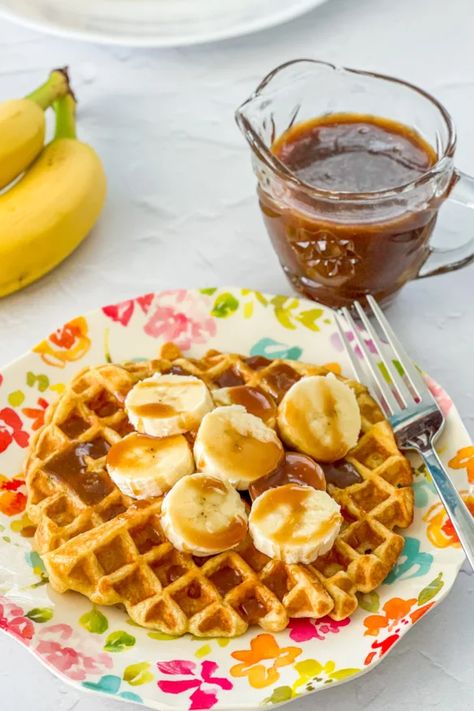 Buttermilk Brown Sugar Waffles - Real Mom Kitchen - Breakfast Brown Sugar Buttermilk Waffles, Brown Sugar Waffles, Buttermilk Waffles, Mom Kitchen, Waffle Irons, Real Mom, Caramel Recipes, Breakfast Muffins, Egg Whisk