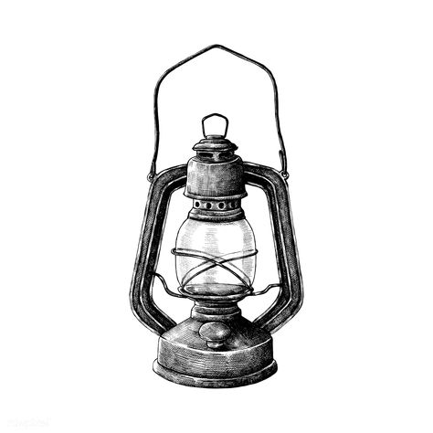 Hand drawn retro lantern | premium image by rawpixel.com Vintage Lantern Tattoo, Lantern Tattoo Vintage, Festival Drawing Ideas, Lantern Festival Drawing, Ancient Oil Lamp, Festival Drawing, Lantern Drawing, Lantern Illustration, Lamp Tattoo