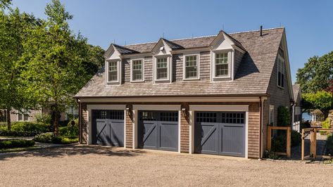 Osterville Family Homestead - Patrick Ahearn Architect Patrick Ahearn, Patrick Ahearn Architect, Cow House, England Aesthetic, Brighton Houses, Garage Addition, Tiered Garden, Shingle Style Homes, Outdoor Entertaining Spaces