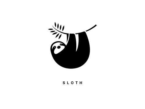 Sloth Logo, Sloth Drawing, Sloth Tattoo, Mascot Logos, Sloth Bear, Minimal Tattoo Design, Sloth Art, Pet Logo, Cartoon Character Tattoos