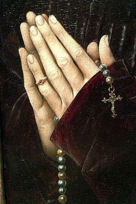 <i>Face to Face: Flanders, Florence and Renaissance Painting</i> at The Huntington Praying Hands, Catholic Art, Foto Inspiration, A Cross, Religious Art, Rosary, Aesthetic Art, Art History, Art Inspo