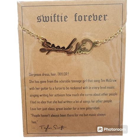 Taylor Swift Necklace Midnights Gold Swiftie Forever, Brand New In Package. True Swifties Will Adore These New Necklaces. Metal Chain On A Wish String Card. The Perfect Gift For Any Taylor Fan. Stainless Steel. Eras Tour Jewelry, Taylor Swift Necklace, Taylor Swift Jewelry, Music Sing, Eras Tour, Metal Chain, Gorgeous Dresses, Womens Jewelry Necklace, Love Her